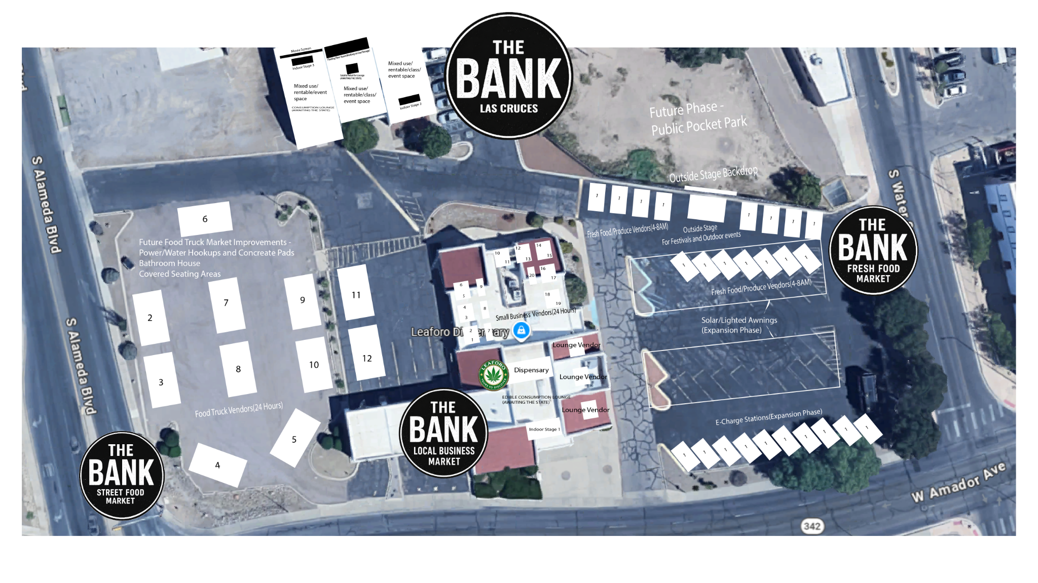 TheBank aerial campus map