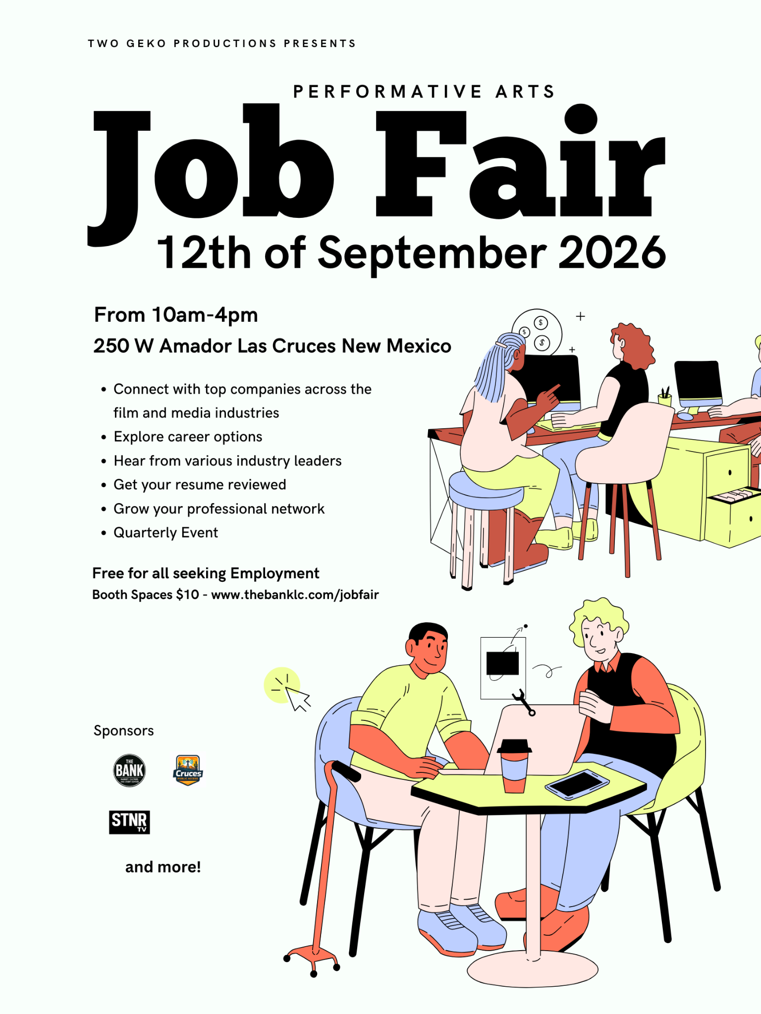 Performative Arts Job Fair, September 12, 2026 at TheBank in Las Cruces